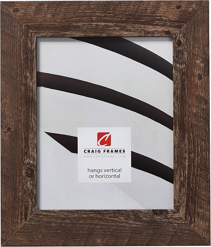 Craig Frames 18x24 Brown Oak Picture Frame for Posters and Gallery Wall | Lightweight shatter resistant acrylic facing with a rigid backing board, made in the USA