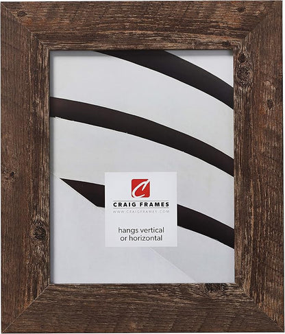 Craig Frames 18x24 Brown Oak Picture Frame for Posters and Gallery Wall | Lightweight shatter resistant acrylic facing with a rigid backing board, made in the USA