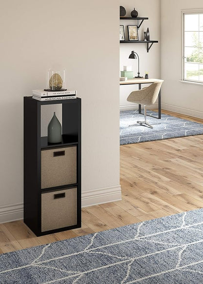 ClosetMaid 4548 Decorative Open Back 3-Cube Storage Organizer, Black