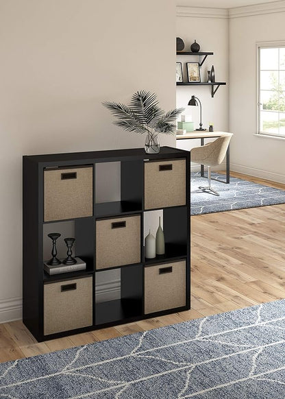 ClosetMaid 4593 Decorative Open Back 9-Cube Storage Organizer, Black
