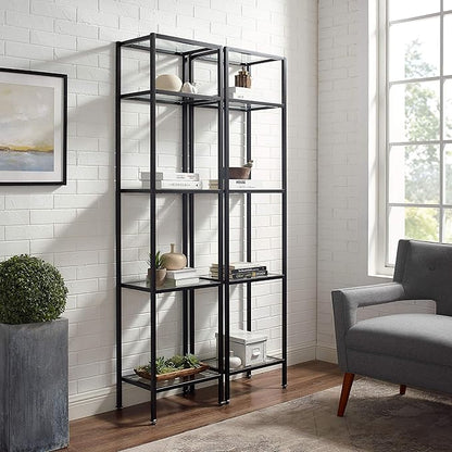 Crosley Furniture Aimee 2-Piece Narrow Etagere Set, Oil-Rubbed Bronze
