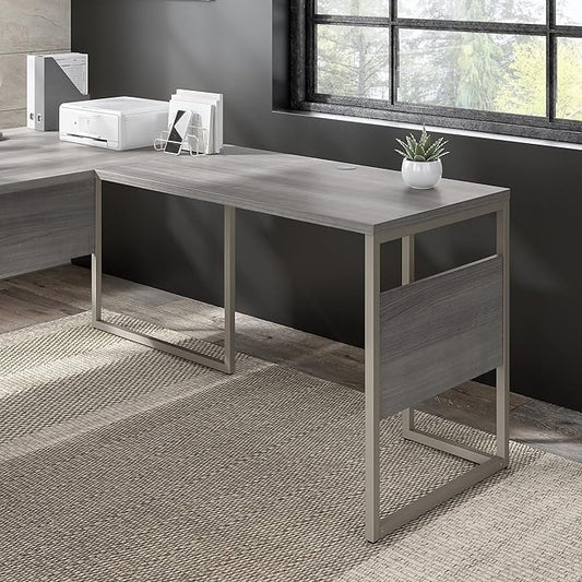Bush Business Furniture Hybrid Desk Return/Bridge, 42W x 24D, Platinum Gray