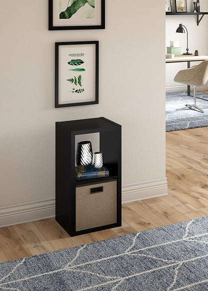 ClosetMaid 4540 Decorative Open Back 2-Cube Storage Organizer, Black