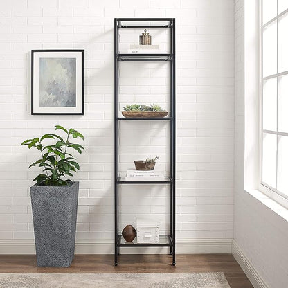 Crosley Furniture Aimee Narrow Etagere Bookcase, Oil-Rubbed Bronze