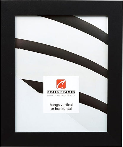 Craig Frames 18 by 18-Inch Picture Frame, Smooth Finish, 1.25-Inch Wide, Black