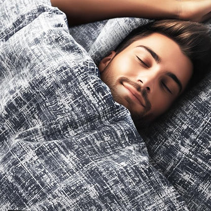 Hyde Lane Mens Full/Queen Comforter Set, Grey Modern Farmhouse Aesthetic Soft masculine Bedding, Plaid Lines Pattern Bed Sets for All Season, 3 Pieces includes 1 Comforter, 2 Shams (90"x 90")