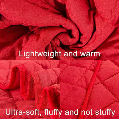 NTBAY Toddler Bedding Set - 4 Piece Soft and Breathable Crib Bedding Set for Boys and Girls, Includes Quilted Comforter, Fitted Sheet, Flat Top Sheet and Envelope Pillowcase, Wine Red