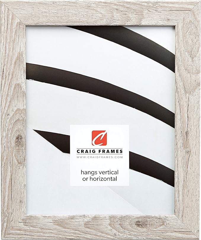 Craig Frames 11x14 White Picture Frame, Wall Decor for Art and Photos | Ready to hang with a protective glass front, made in the USA for a gallery display