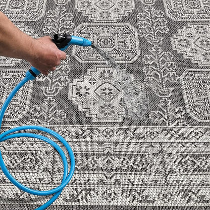 Keen Home Design Terrace Outdoor Area Rug - 6x9 Washable Indoor/Outdoor Rug for Patio, Kitchen, Balcony, Beach, Garden, Deck and Porch, Size: 6'x8'10"