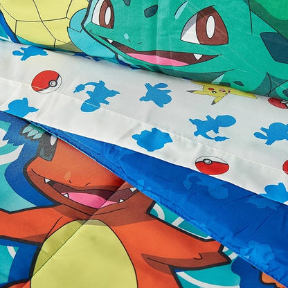 Northwest Pokemon Bed in a Bag Set, Twin, First Starters
