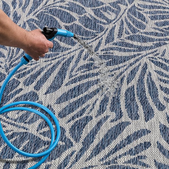 Keen Home Design Terrace Outdoor Area Rug - 8x10 Washable Indoor/Outdoor Rug for Patio, Kitchen, Balcony, Beach, Garden, Deck and Porch, Size: 7'7"x10'