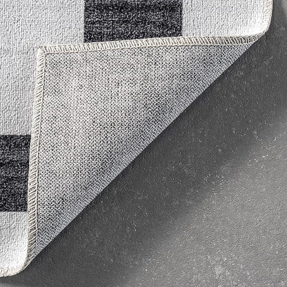 nuLOOM Sharri Modern Striped Machine Washable Ultra Thin Area Rug, 5' x 8', Grey
