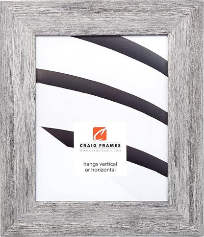 Craig Frames 13x19 Weathered Grey Picture Frame for Posters and Wall Decor | Lightweight shatter resistant acrylic facing with a rigid backing board, made in the USA