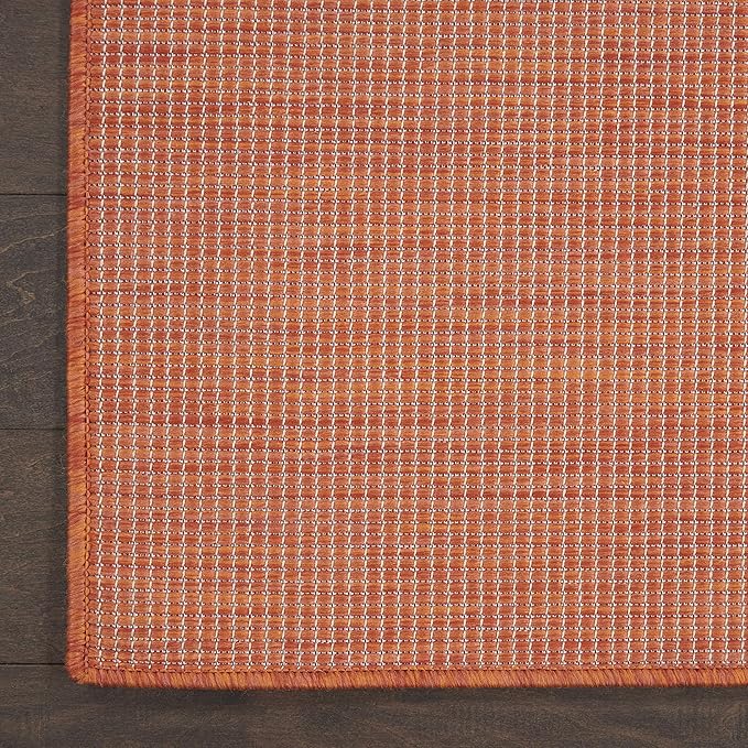 Nourison Home Positano 6' x 9' Terracotta Fabric Modern Area Rug (6' x 9')